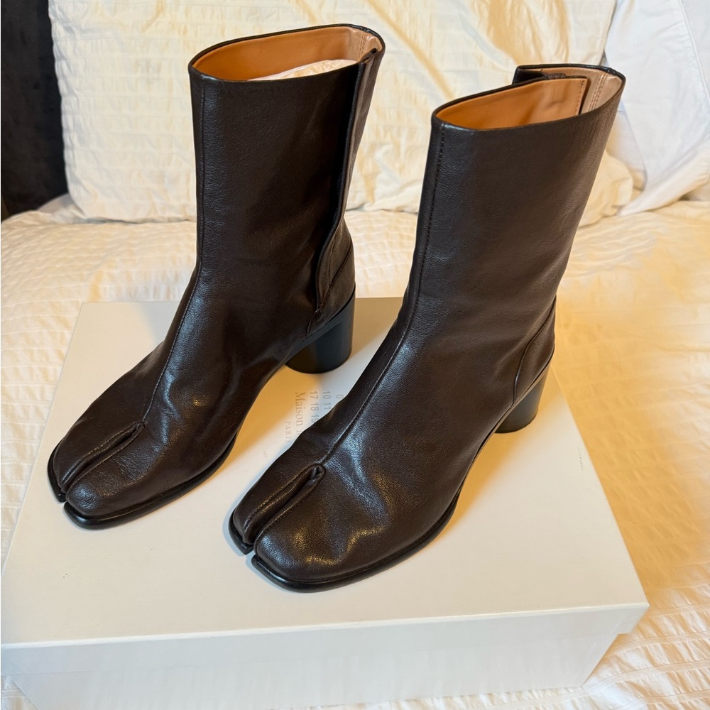 Maison Martin Margiela Brown Leather Tabi Boots | Women’s fits sizes 7.5 - 8